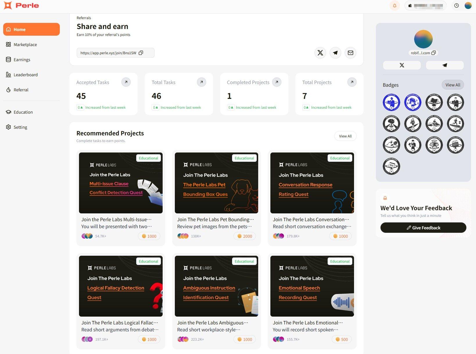 热门交互合集 | Perle Labs 新答题任务； Perceptron Network 挂机赚积分（ 3 月 4 日） image 2