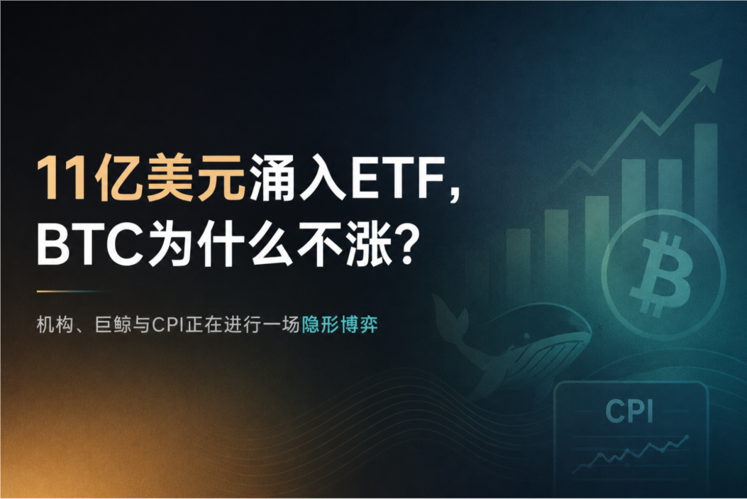 11亿美元涌入ETF,BTC为什么不涨?机构、巨鲸与CPI正在进行一场隐形博弈 image 0
