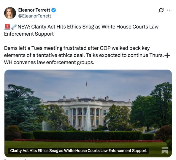 ما هي الخطوة التالية لقانون CLARITY Act في ظل التكهنات التي تثيرها عقبة صفقة الأخلاقيات؟