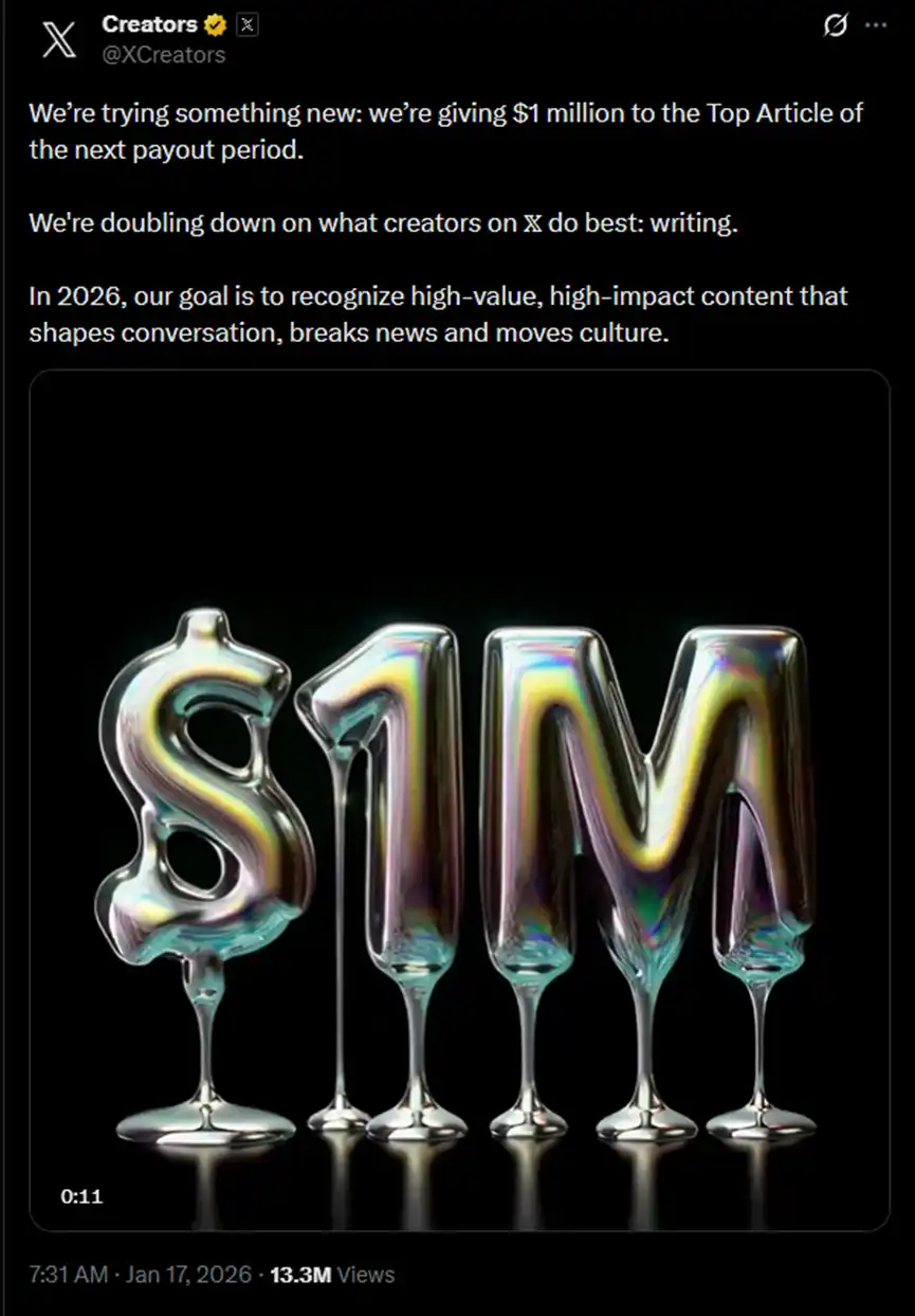 马斯克的百万美金创作悬赏，长内容的复兴与 Everything App 的野心 image 1