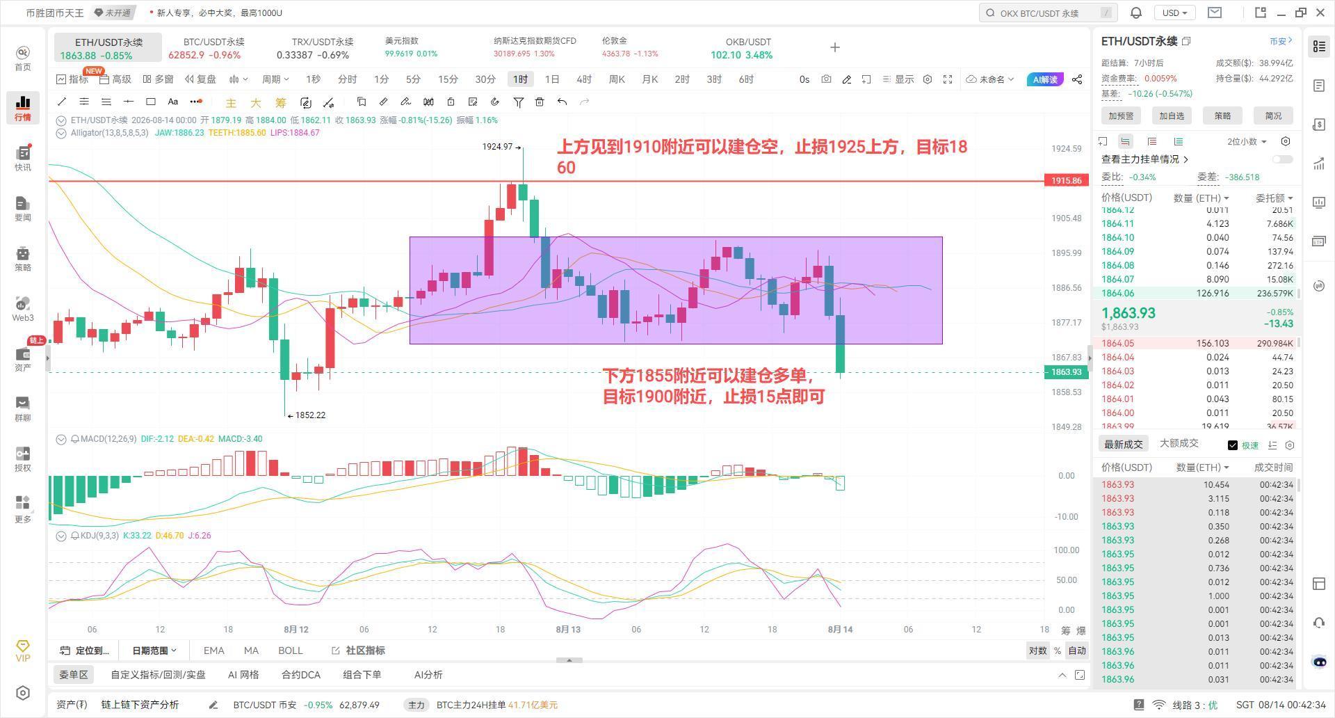 币胜团：8.14比特币萎靡不正，以太坊紧跟节奏，币圈还有救吗？ image 3
