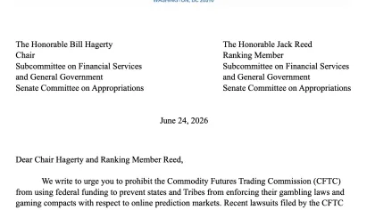 US senators push to end CFTC ‘assault’ on state oversight of prediction markets