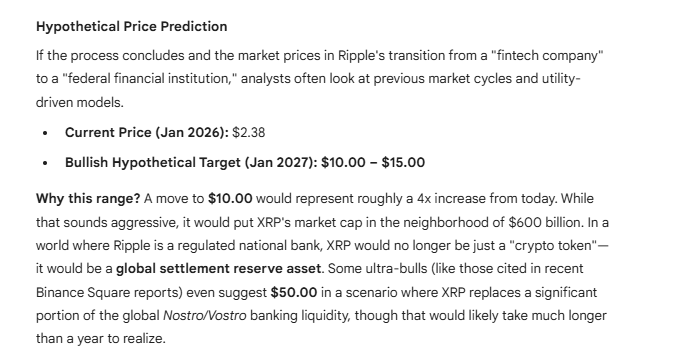 XRP Price if Ripple Becomes a Fully Regulated and Operational National Bank image 3