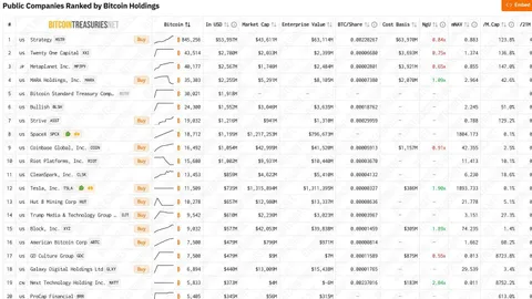  SpaceX officially becomes 8th largest public Bitcoin holder with 18,712 BTC 