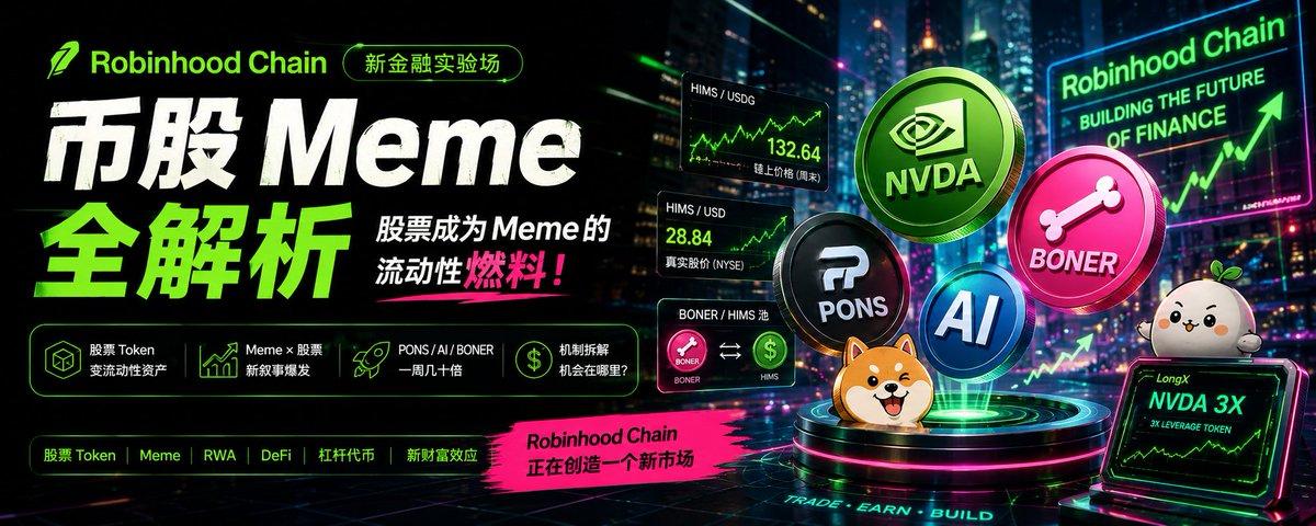 Robinhood Chain“币股Meme”全解析:华尔街股票,正在变成Meme的流动性 image 1