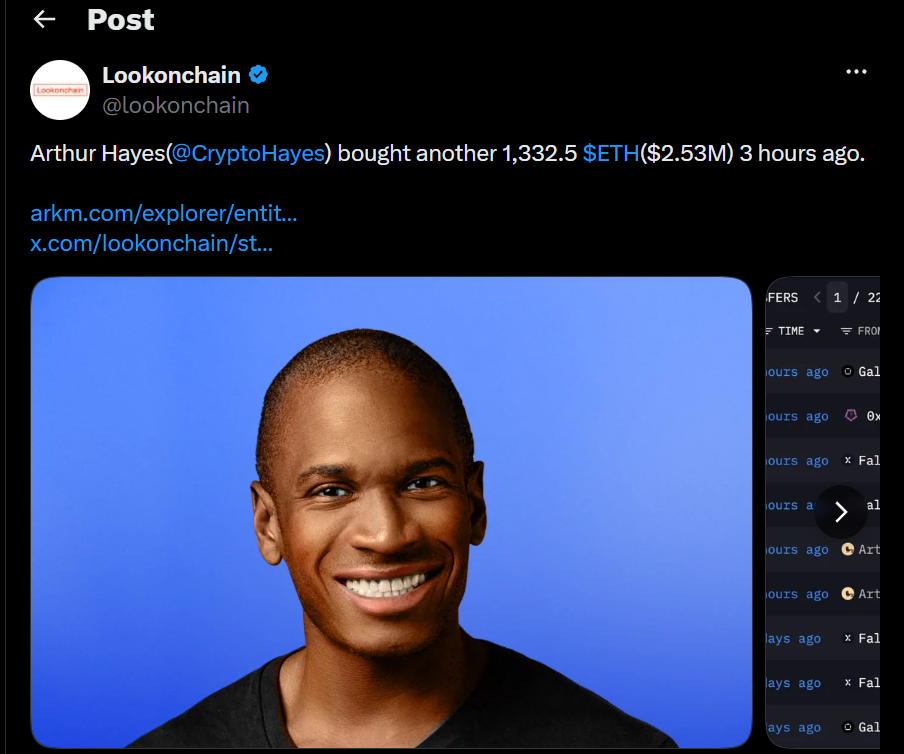 أخبار الإيثيريوم: آرثر هايز يضيف 2.5 مليون دولار مع وصول عملية «الستيكينغ» لـ ETH إلى ذروتها image 0