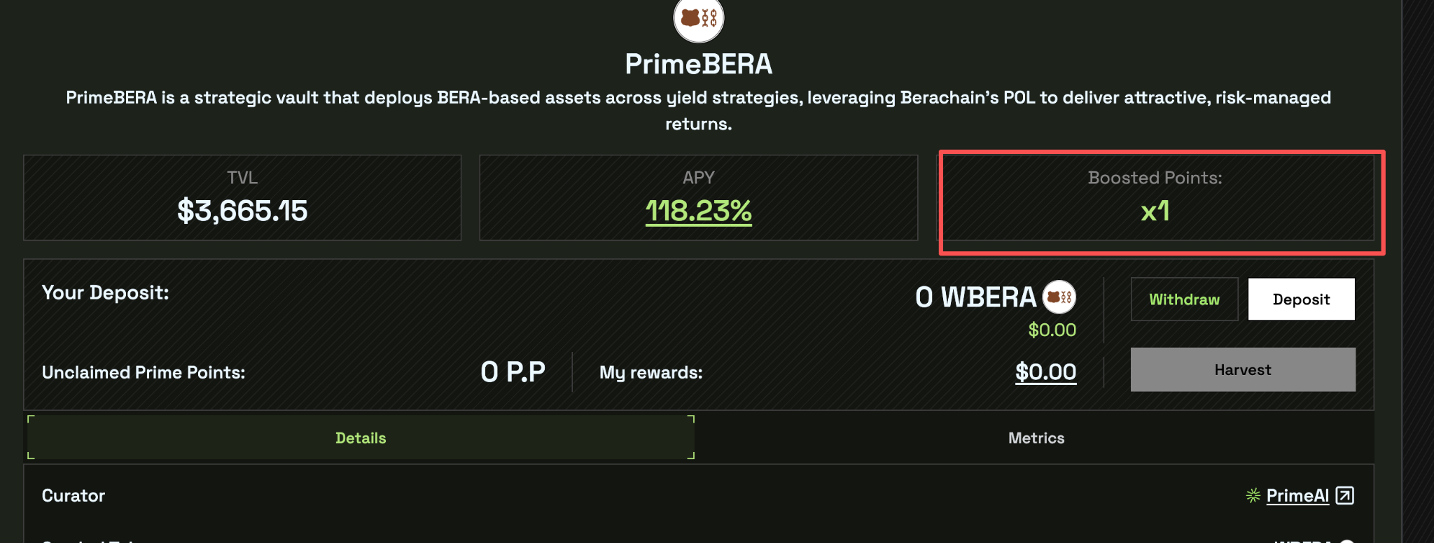 Prime Vaults:在 Berachain 流动性的草原上,构筑主流资产的避风港 image 3