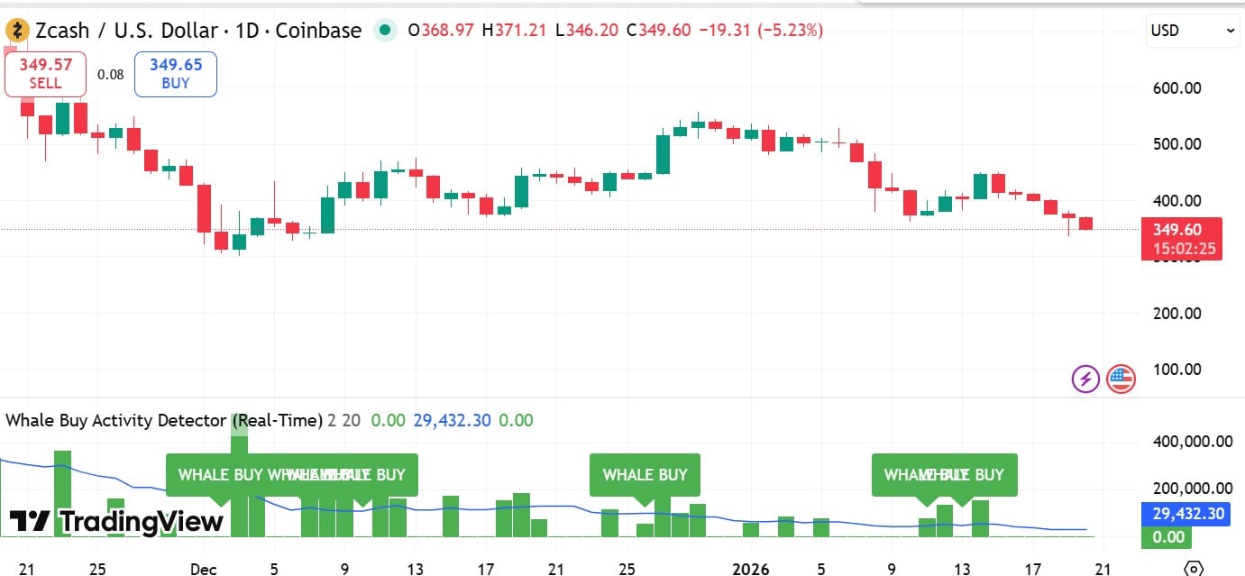Zcash: Analiza, dlaczego ZEC nadal grozi spadkiem ceny w kierunku 301 USD image 0