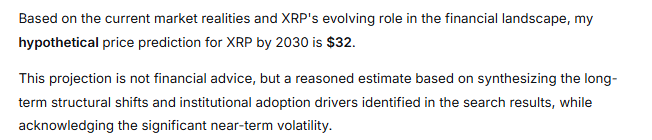 China’s DeepSeek AI Predicts XRP Price for 2030 image 2