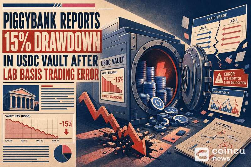 PiggyBank Reports 15% Drawdown in USDC Vault After LAB Basis Trading Error image 0