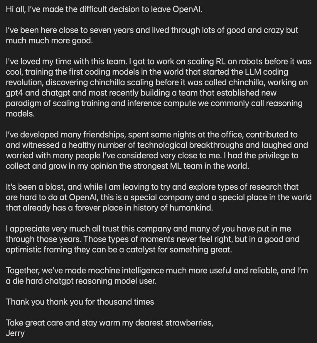 推理之父走了！OpenAI七年元老离职：有些研究这里没法做 image 2