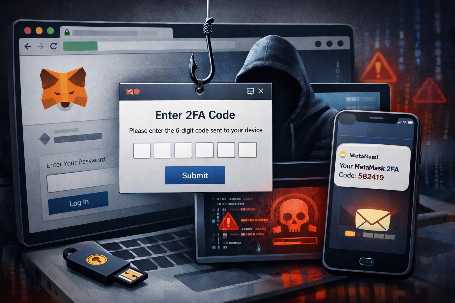 Fake MetaMask 2FA phishing scam uses polished design to steal wallet seed phrases image 0
