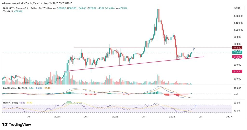  BNB Flips XRP Reclaiming $91B Market Cap—Can the Price Break Above $700