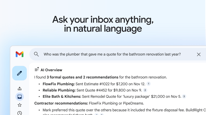 Gmail debuts a personalized AI Inbox, AI Overviews in search, and more