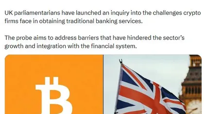 أخبار العملات المشفرة: المشرعون البريطانيون يحققون مع البنوك بشأن حدود الدفع بالعملات المشفرة