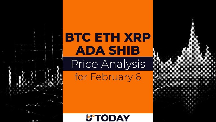 BTC, ETH, XRP, ADA and SHIB Price Analysis for February 6 image 1