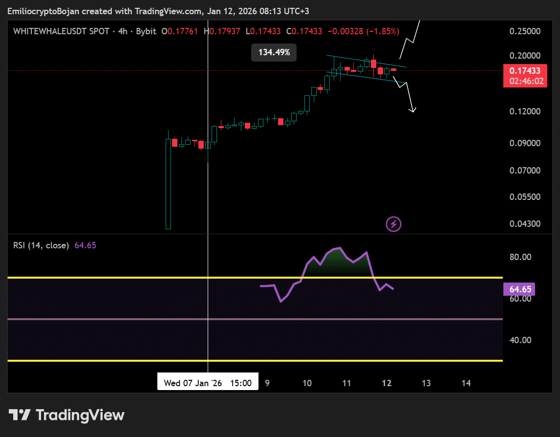 WhiteWhale pauses after 134% jump – THESE 2 pressures weigh on bulls image 0