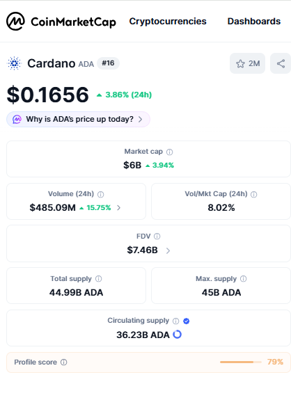 Cardano (ADA) Back at $6 Billion, Can Bulls Pass Test?