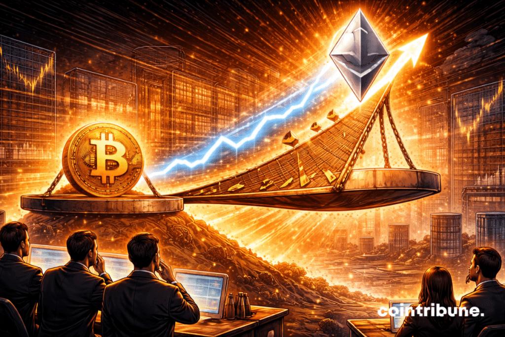 ETH/BTC observa linha de pescoço chave para reversão de tendência
