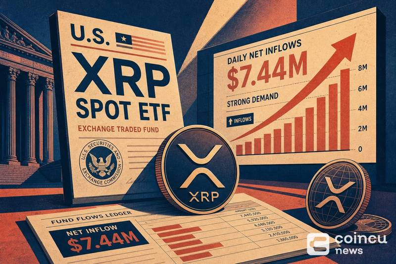 U.S. XRP Spot ETFs See $7.44M Daily Net Inflows as Demand Holds image 0