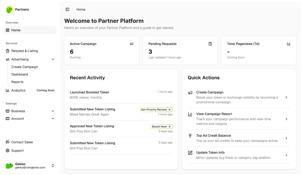 CoinGecko Goes Beyond Price Charts With AI Insights, Advanced Tools and Partner Hub