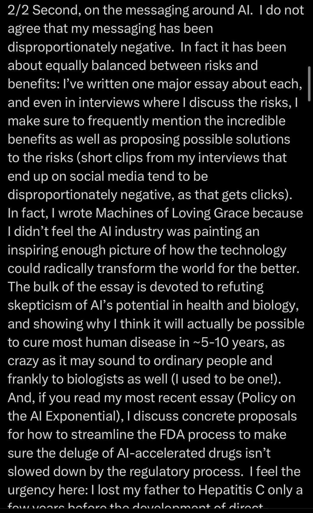 Anthropic CEO辟谣！为亡父转AI，10年内灭癌症 image 4