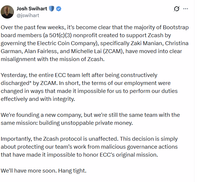 Zcash (ZEC) Plunges After Core Developer Team Resigns: $23M Liquidation Cascade Hits Longs image 0