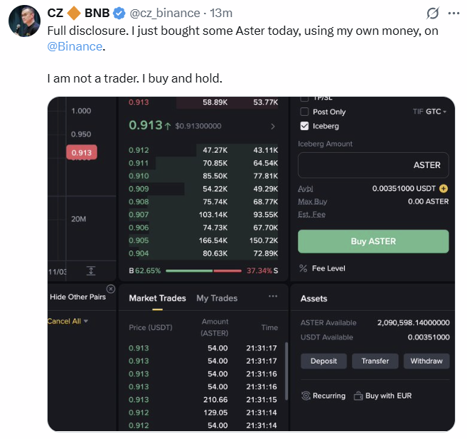 Aster DEX Hits Major Community Milestone with Over 200,000 $ASTER On-Chain Holders image 1