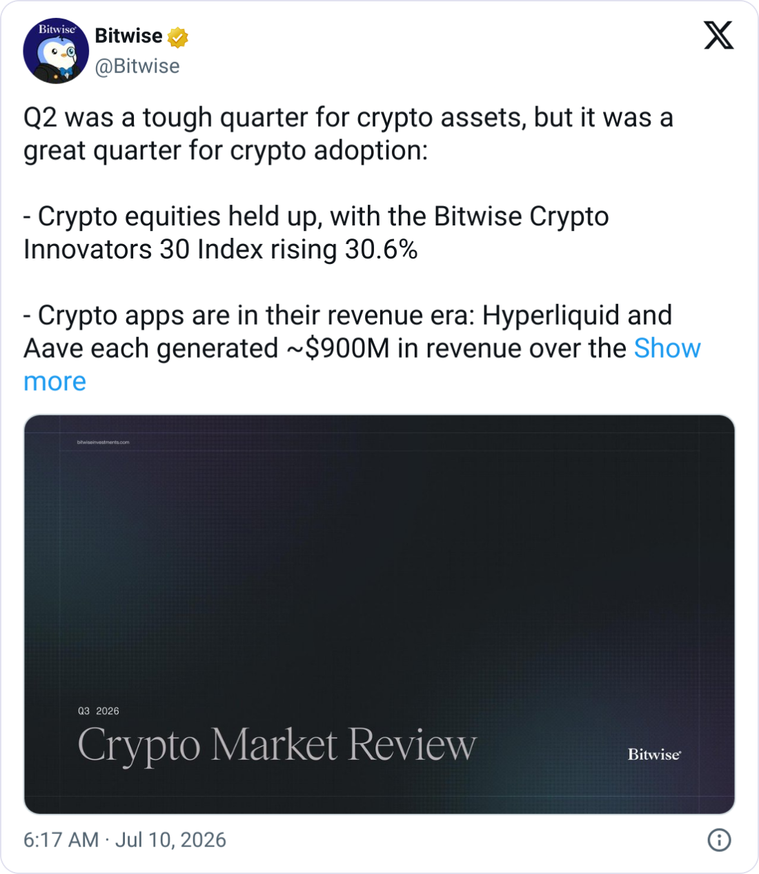 DeFi may be ‘quietly re-rating’ given outperformance against Bitcoin: Bitwise
