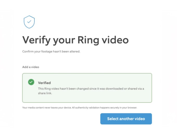 Ring Video Verification Example