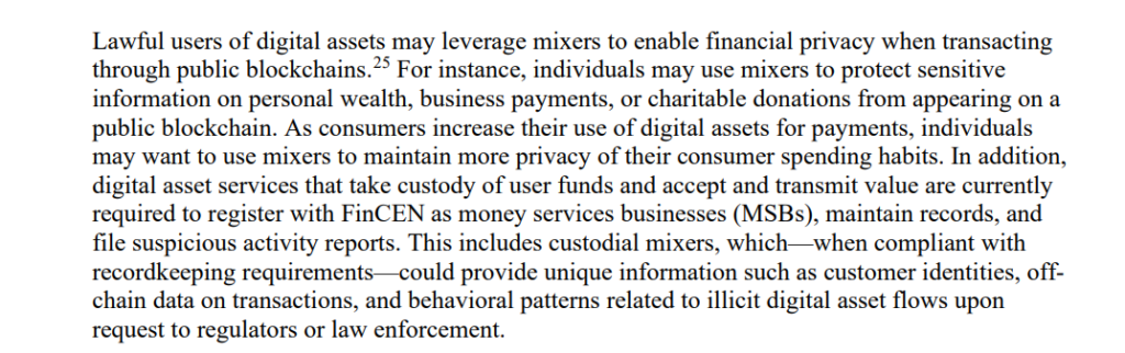 أخبار العملات الرقمية وزارة الخزانة الأمريكية تعترف بأن لخلاطات العملات الرقمية استخدامات مشروعة
