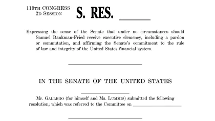 US lawmakers warn against presidential pardon for Sam Bankman-Fried