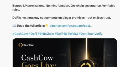 CashCow 正式开启链上BNB财库