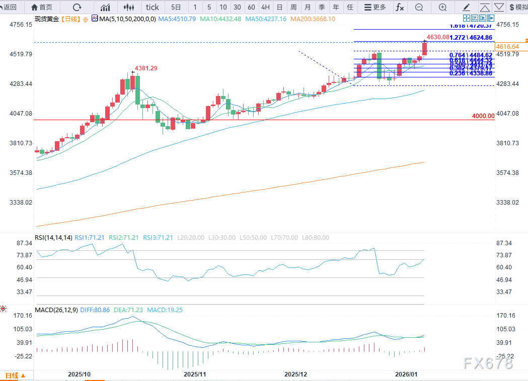 黄金展望：贵金属迎来2026年首个历史新高
