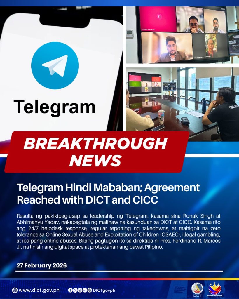DICT updates Telegram ban will not take place in Facebook post