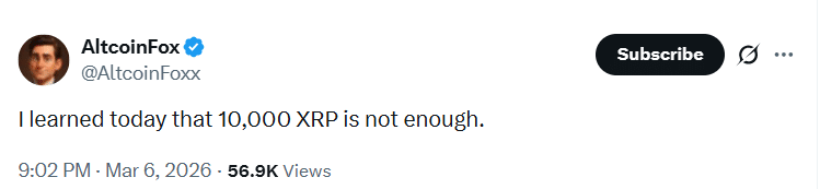 “I Learnt That 10,000 XRP is Not Enough,” Crypto Rumor Mill Owner Says image 2