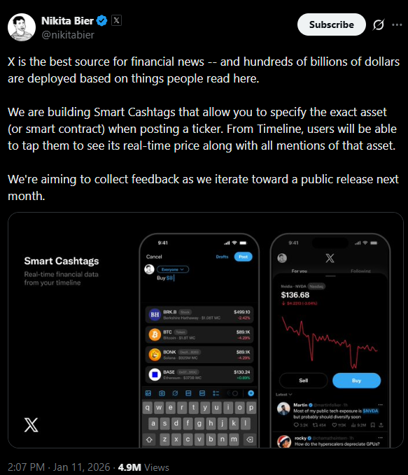 X announces revolutionary in-feed trading that will transform social media into ultimate financial platform image