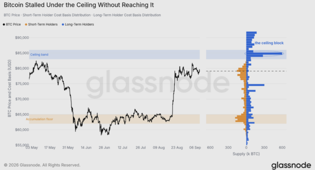 ビットコイン、8.3万〜8.6万ドル手前で足踏み＝Glassnode分析  image 1