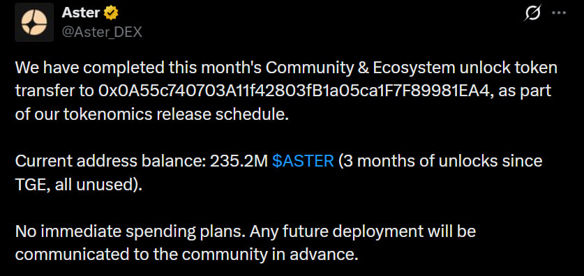 Aster (ASTER) price outlook as whale dumps 3M coins at a loss image 3
