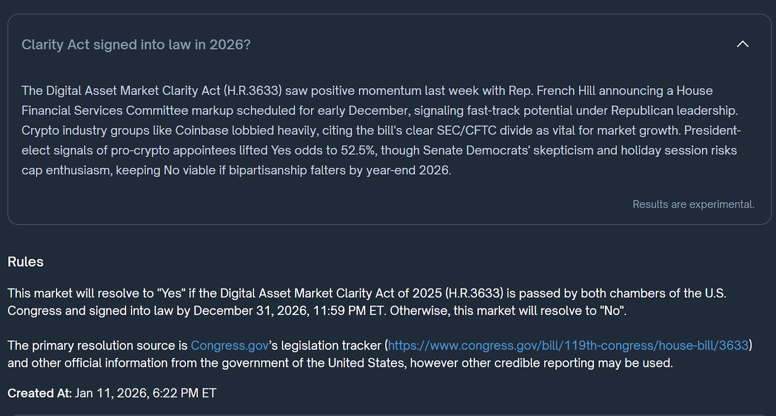 押注透明度：预测市场如何为2026 年《数字资产市场透明度法案》定价| Bitget 资讯