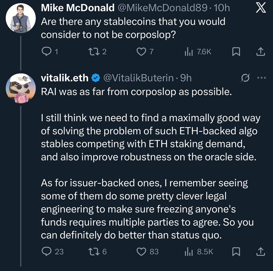 أخبار الإيثيريوم فيتاليك بوتيرين يقول إن USDC و USDT يقوضان مُثُل العملات الرقمية image 0