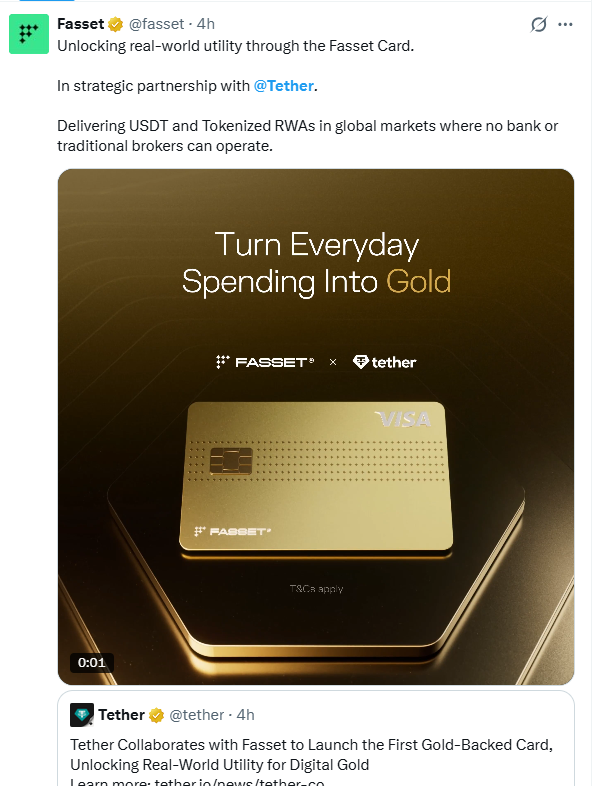 أخبار التيثر: بطاقة XAUT Visa Card تجلب المكافآت الذهبية إلى المدفوعات