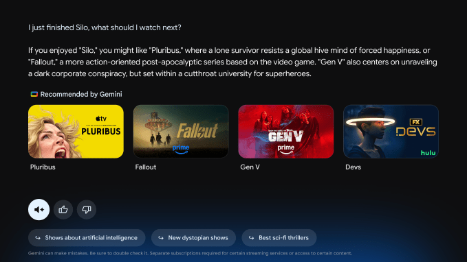 Google prezentuje nowe funkcje Gemini dla telewizorów na CES 2026 image 0