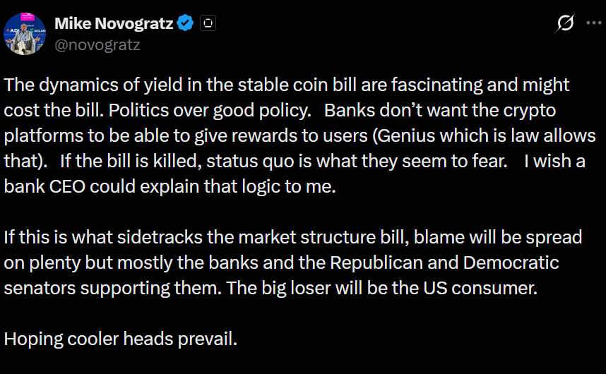 'Projeto de lei sobre cripto é inevitável', diz conselheiro de Trump enquanto discussões sobre o CLARITY Act se arrastam image 1